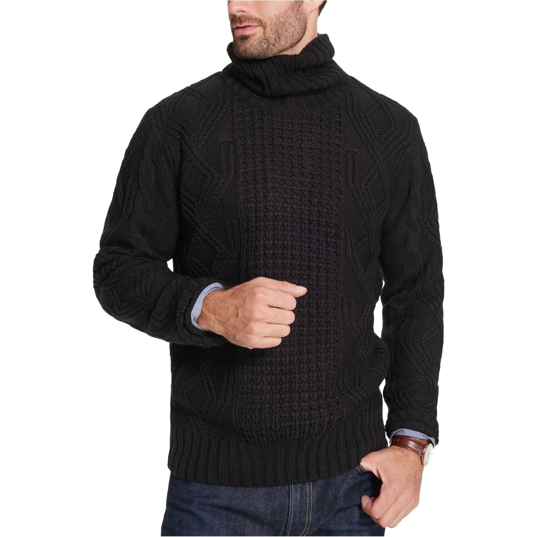 men's chunky turtleneck sweater
