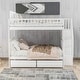 preview thumbnail 2 of 8, Modern Full Over Full Bunk Bed With Two Drawers And Storage,Sturdy Frame for Bedroom