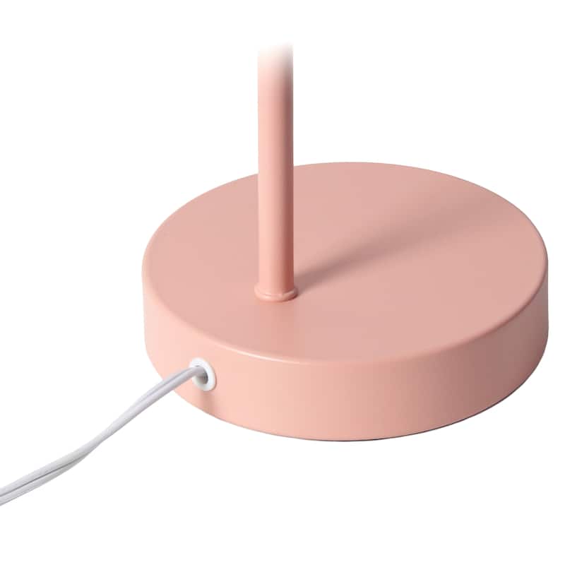 Metal Desk Lamp with Looped Arm and Adjustable Cone Shade