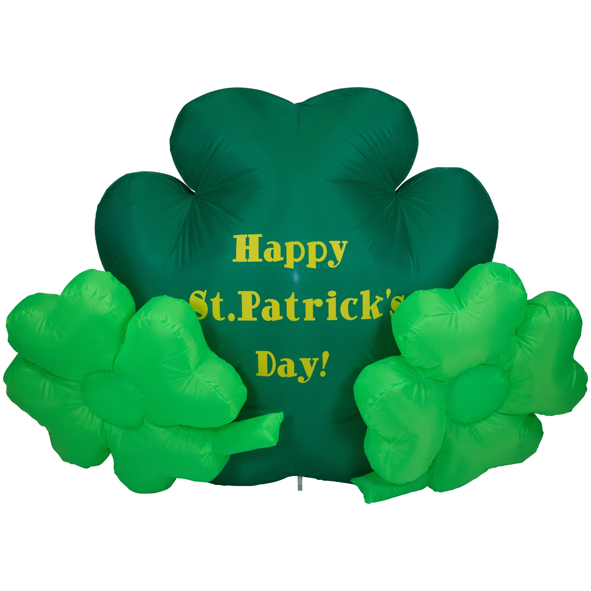60" Inflatable Lighted Happy St. Patrick 's Day Triple Shamrock Decor