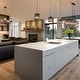 preview thumbnail 7 of 20, Kasy Modern 5-Light Linear Chandelier Textured Glass Kitchen Island Light Art Deco