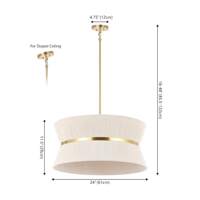 SAFAVIEH Lighting Georgine Contemporary Glam 4-Light Chandelier (LED Bulbs Included) - 24 In. W x 24 In. D x 18 In. H