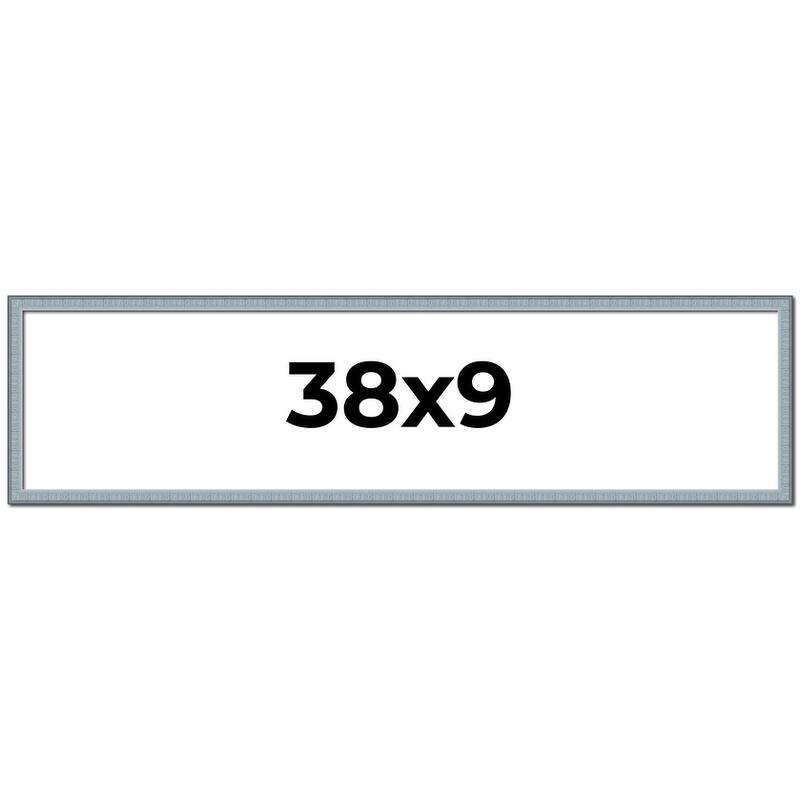 38x9 Frame Rustic Sky Blue Solid Wood Picture Frame | 0.75 Inch