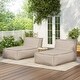 preview thumbnail 2 of 10, Roomfitters Ramona Outdoor Bean Bag Lounge Chair with Water Resistant Fabric, Beige