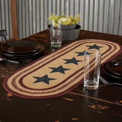 Potomac Stencil Stars Jute Runner