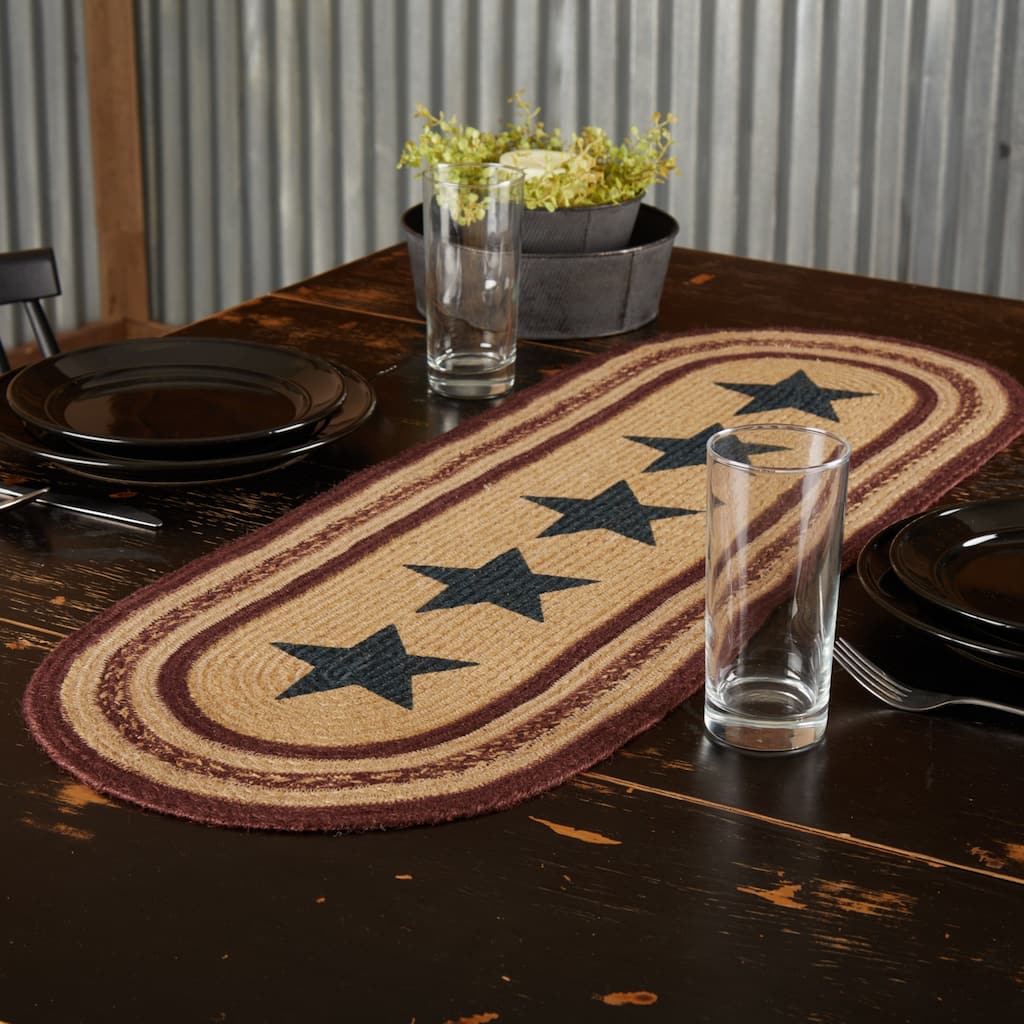 Potomac Stencil Stars Jute Runner
