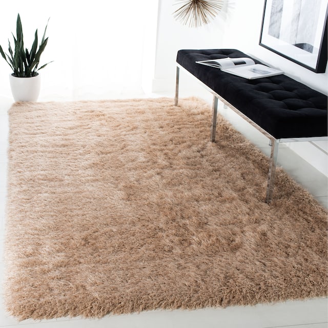 SAFAVIEH Handmade Venice Shag Djenka 3-inch Thick Rug - 10' x 14' - Champagne