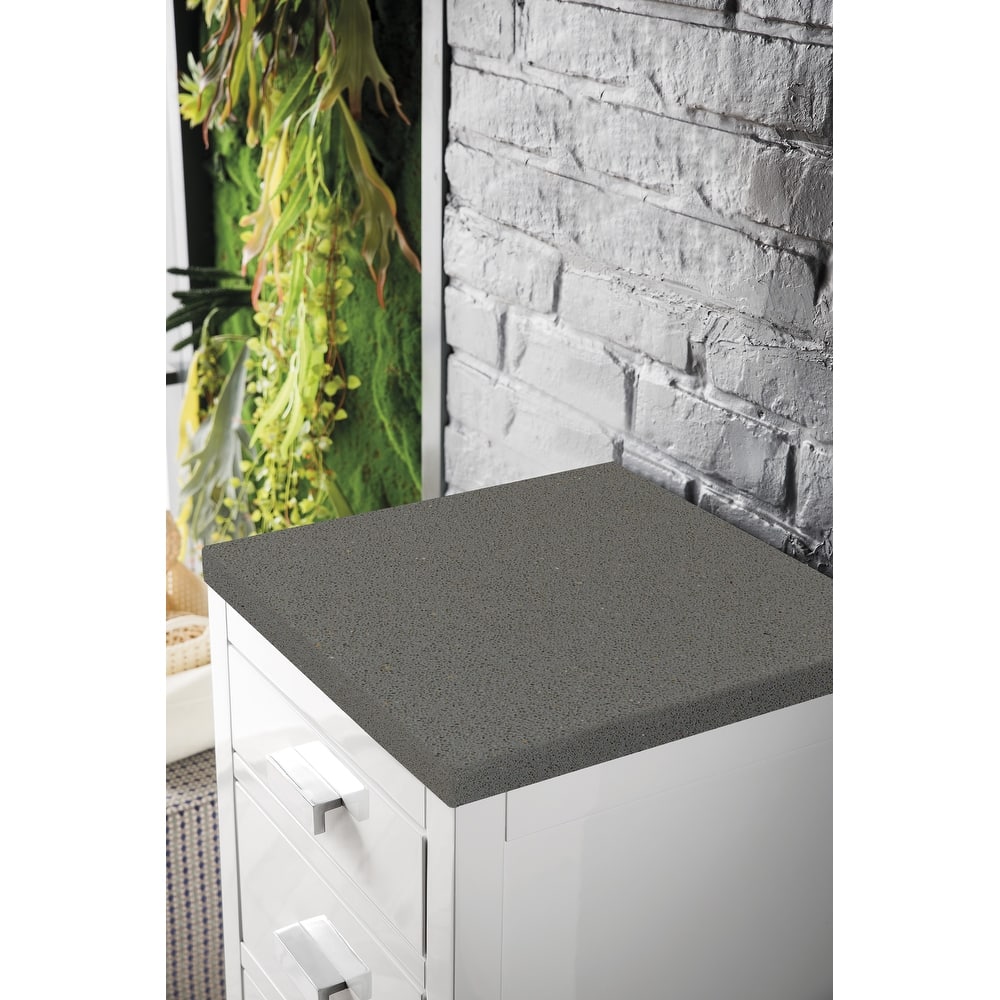 James Martin Vanities Addison 15" Base Cabinet w/ Drawers, Glossy White