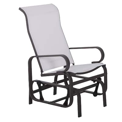 Outsunny Outdoor Glider Chair, Gliders for Outside Patio with Smooth Rocking Mechanism and Lightweight Construction for Backyard