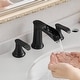 preview thumbnail 22 of 33, Double Handle Three-Hole Bath Waterfall Faucet with Drain