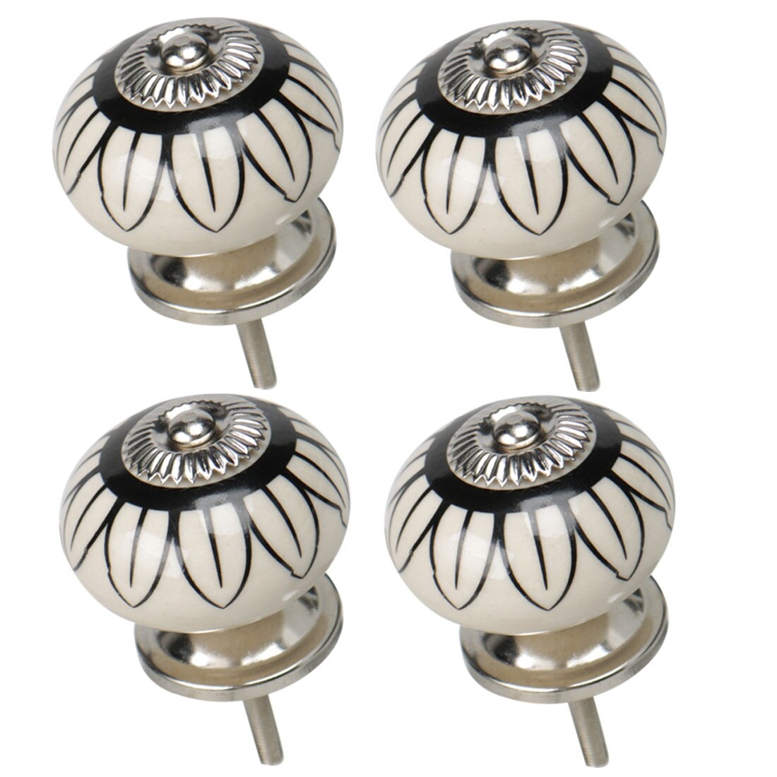 Shop 4pcs Ceramic Vintage Knobs Drawer Round Pulls For Cupboard