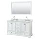 Option White / White Carrara Marble Top / Polished Chrome
