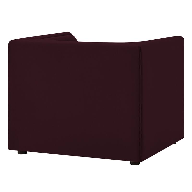 Hilda Curved Back Performance Velvet Armchair