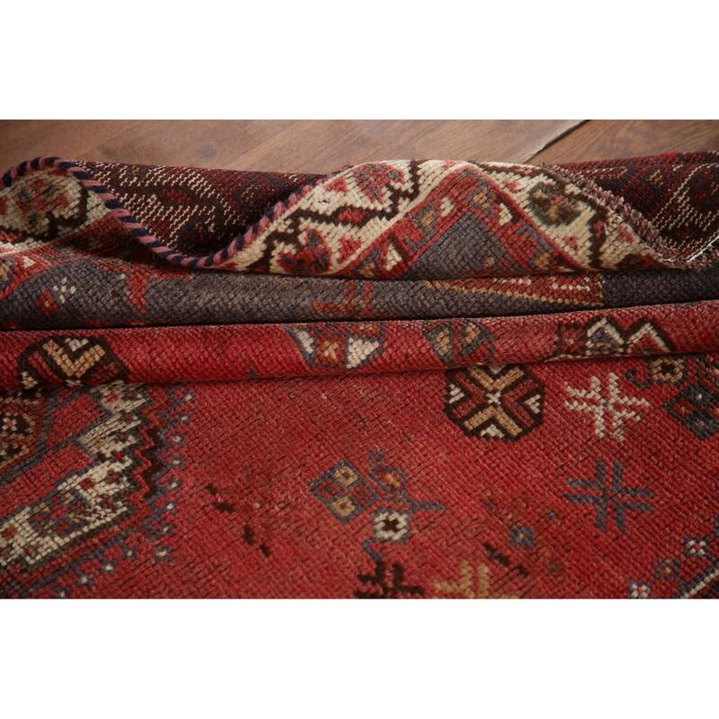 Vegetable Dye Qashqai Persian Antique Rug Tribal Wool Carpet - 4'9"x 7'5"