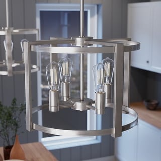 Hunter Astwood 13" 4-Light Chandelier, Caged, Kitchen Island, Dining - Contemporary, Transitional, Modern Farmhouse