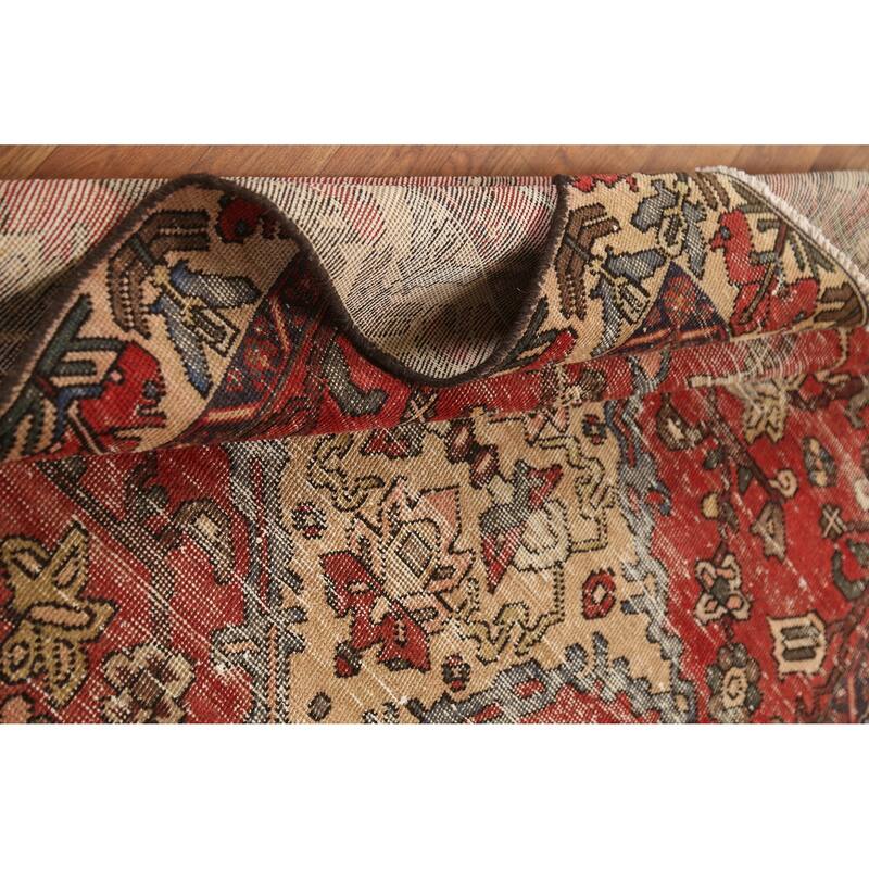 Hand Knotted Oriental 100% Wool Carpet Traditional Floral Oranges & Rust Bakhtiari Area Rug - 6' 2'' X 4' 7''