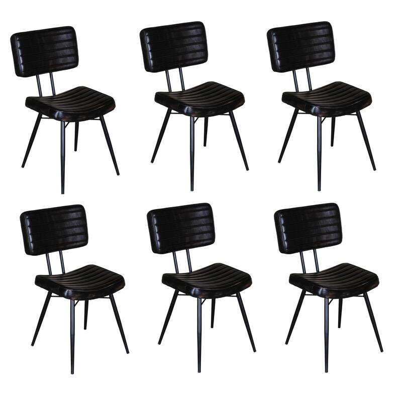 Willacy Tufted Padded Cushion Dining Chairs (Set of 6) - Espresso