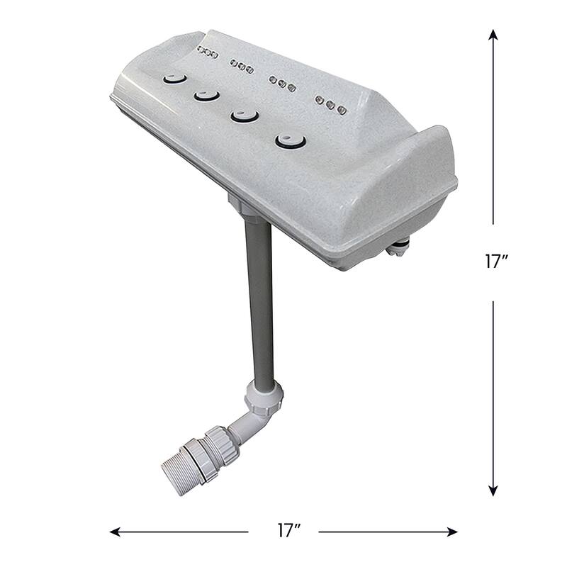 LED Lighted Cascade Waterfall Swimming Pool Fountain - 17"