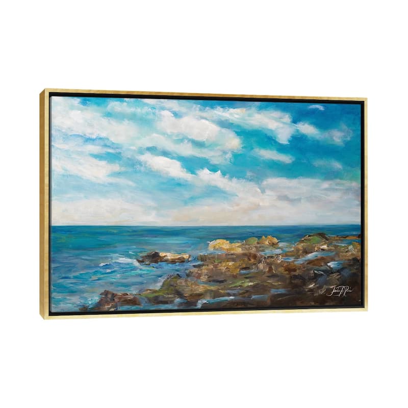 "Into the Horizon I" by Julie Derice Framed - Gold - 32x48