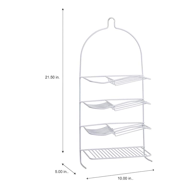 Bath Bliss Shower Caddy With Shampoo Shelf - 10" x 5" x 21.5"