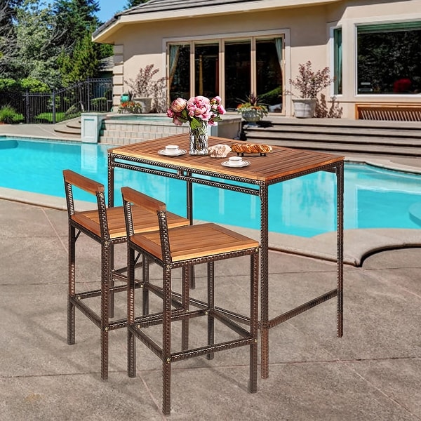 Garden rattan on sale bar set