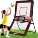 preview thumbnail 1 of 9, Zealfeel Lacrosse Rebounder 5-Angle Adjustable Practice Net with Target Strip and Carry Bag 4 x 7 ft