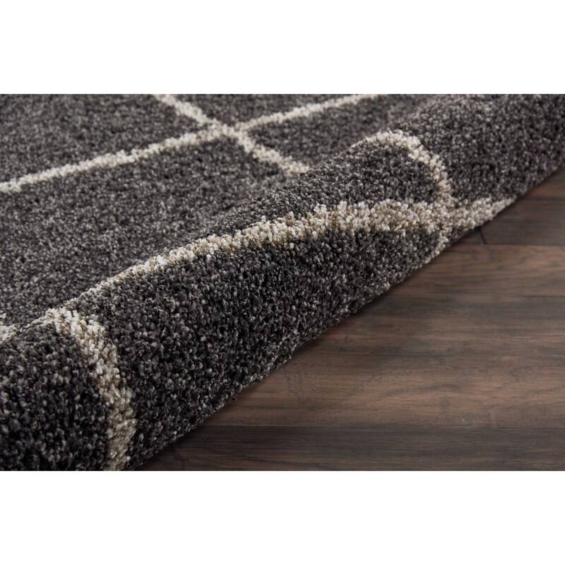 Nourison Brisbane Large Diamond Geometric Modern Shag Area Rug