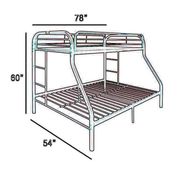 Tritan Twin/Full Bunk Bed, Red