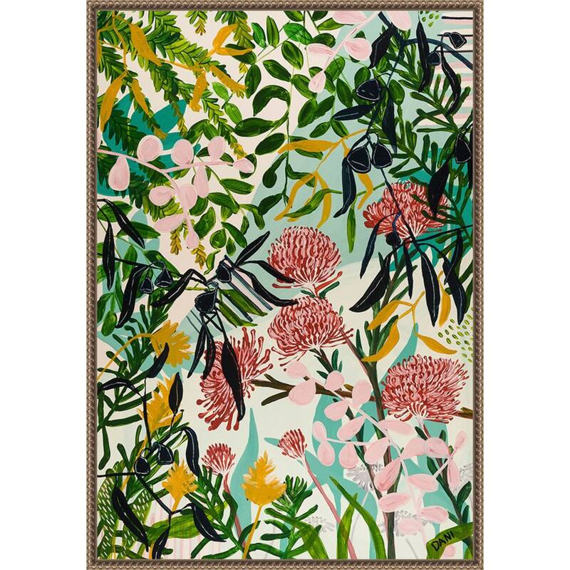 Floral Home by Dani Heyward Framed Canvas Wall Art Print