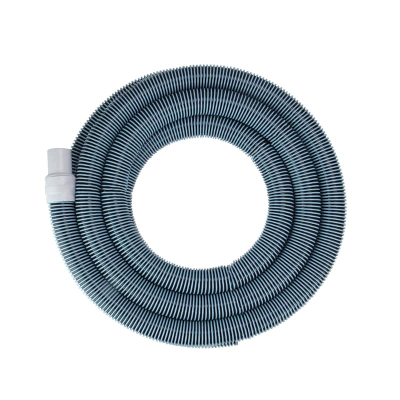 Blue and White Hydro Tools Spiral Wound Vacuum Swimming Pool Hose 30' x 1.5"