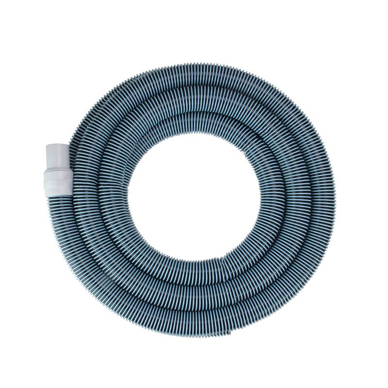 Blue Spiral Wound Vacuum Swimming Pool Hose Swivel Cuff 18' x 1.25