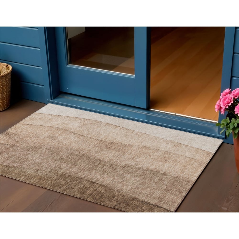 HomeRoots Ombre Transitional Rectangle Outdoor Rug