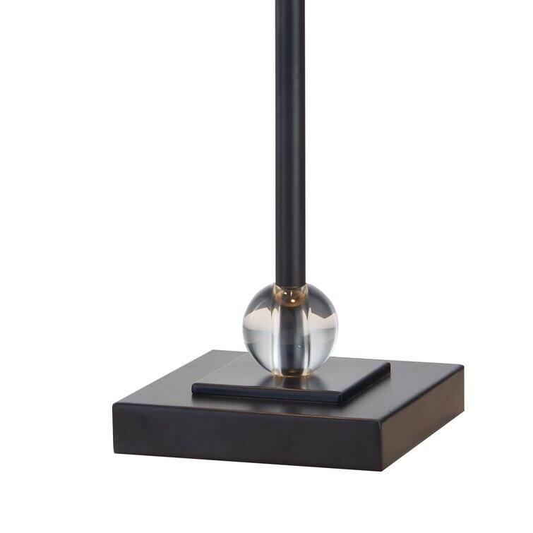 24'' Black Metal Bedside Table Lamp Set (Set of 2)