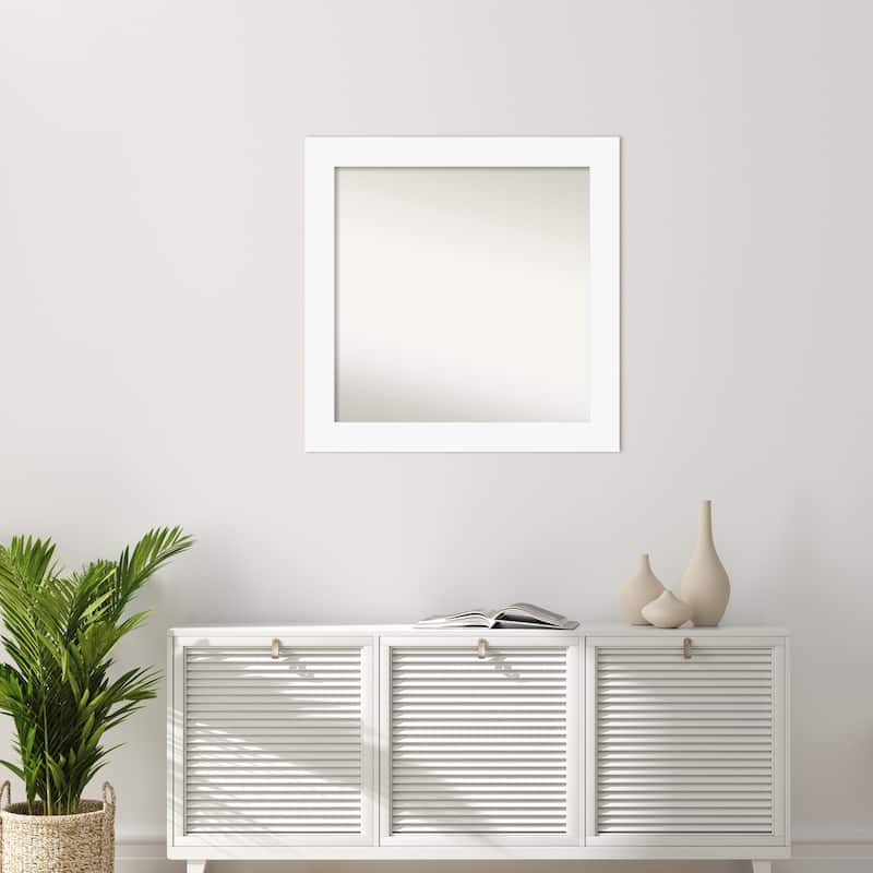 Basic Non-Beveled Wood Framed Wall Mirror