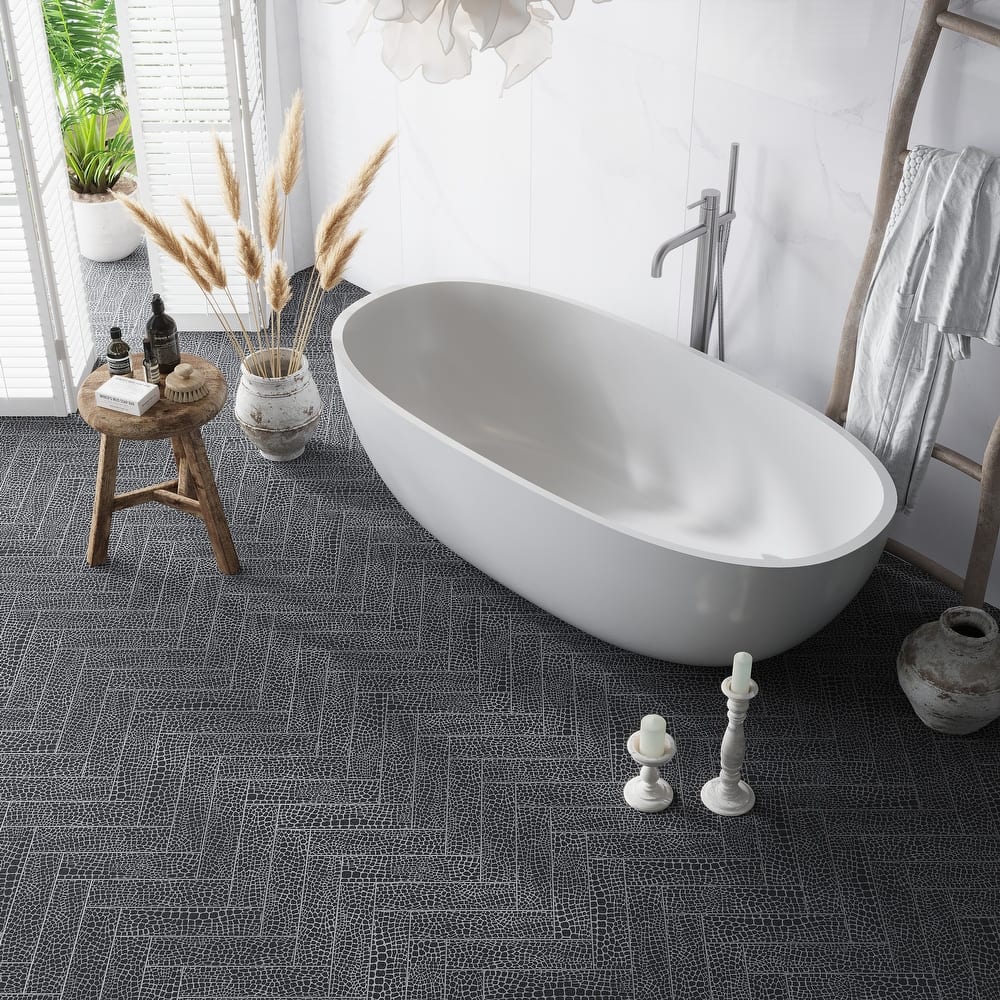 Artisana 3x12 in. Textured Etched Reptille Elongated Subway Wall and Floor Tile (5 sq ft/case, 20-Pack)