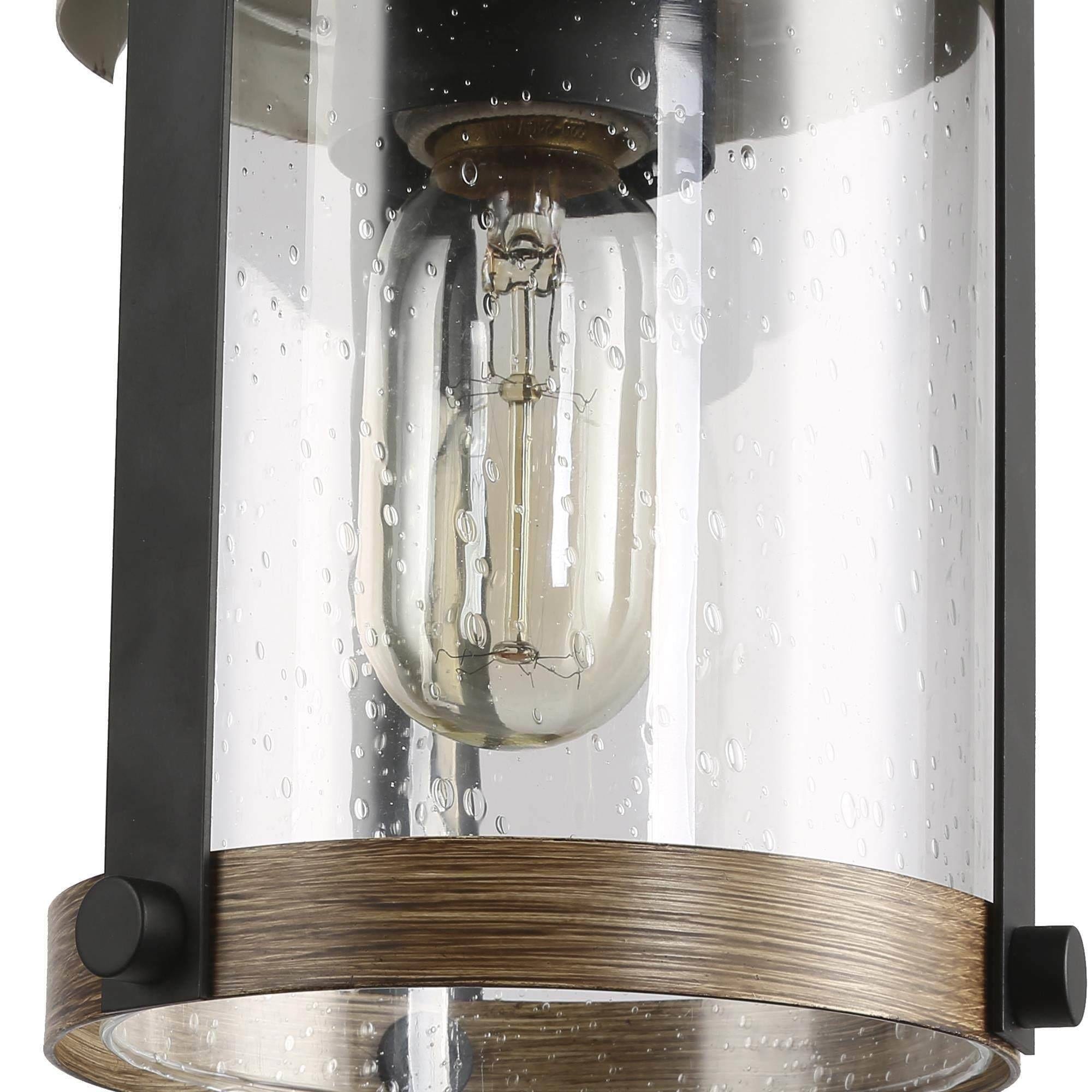 The Gray Barn Farmhouse 1 Light Mini Pendant Glass Kitchen Island Lights Wood Grain D6 inchxH13 inch Adjustable Over 60 Inches Size D6xH13