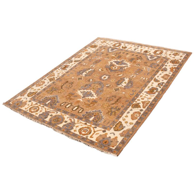 ECARPETGALLERY Hand-knotted Jules Serapi Brown Wool Rug - 8'10 x 12'0
