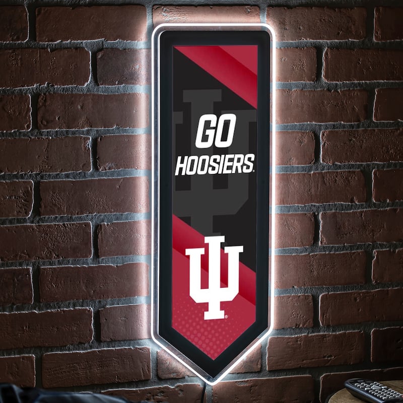 University of Indiana LED Lighted Sign - Clear