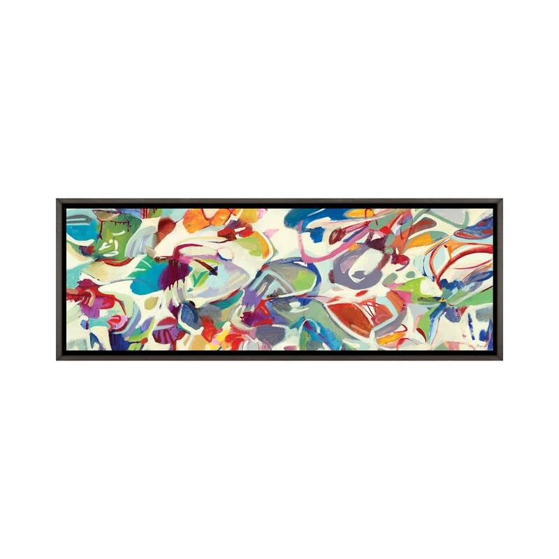 iCanvas "Boldly On" by Lisa Ridgers Framed - 24x72 - Charcoal