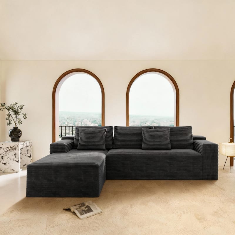 104.3" Cloud Sectional Couch with L-Shape Chaise,Modern Modular Sofa with Deep Seat, Upholstered Couches