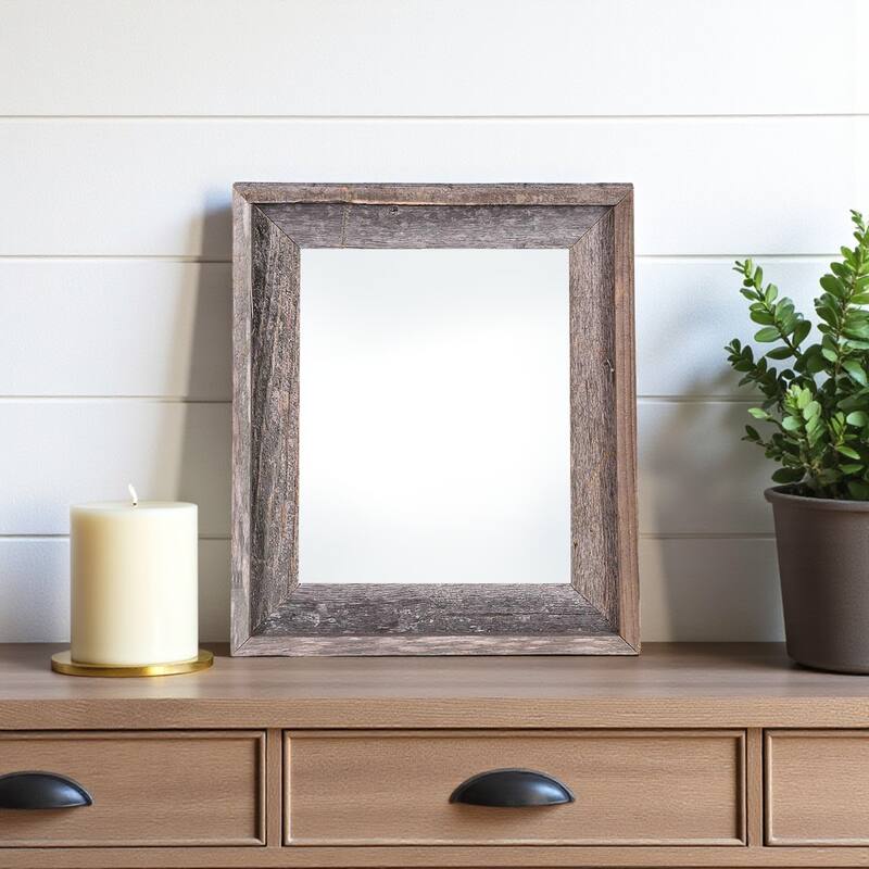 HomeRoots 8.5" x 11" Gray Solid Wood Tabletop Picture Frame