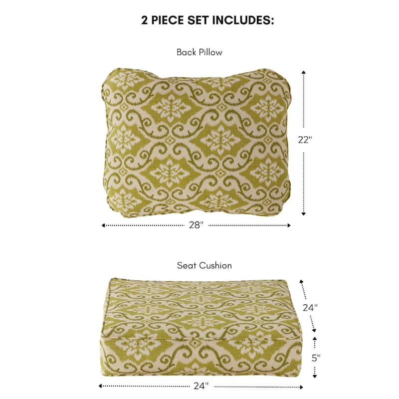 Premium Deep Seat Outdoor Cushion Set by Greendale Home Fashions (Cushions Only)