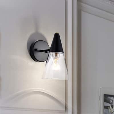 Latier 10 Inch Matte Black Wall Sconces 1-Lighted