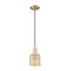 preview thumbnail 50 of 82, Innovations Lighting Downtown Urban - Bridal Veil - 1 Light 5" Cord Hung Mini Pendant Antique Brass/Mercury