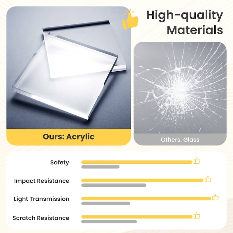 27'' Tall Display Cabinet with Acrylic Doors and LED Lights - N/A