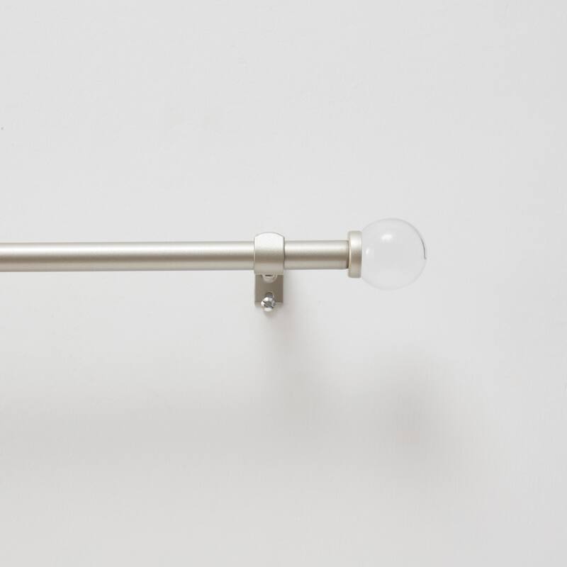 Martha Stewart Beaufort Window Rod and Finial Set - 48"-86" - Matte Nickel