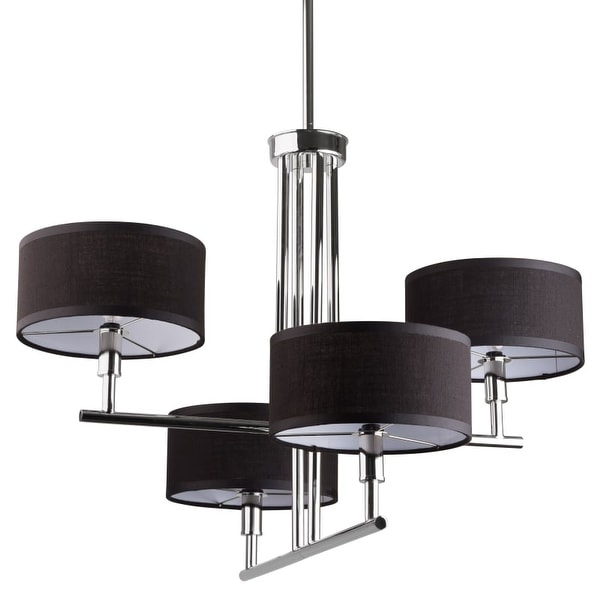 Miseno MLIT153737 4-Light Chandelier with Black Fabric Shades