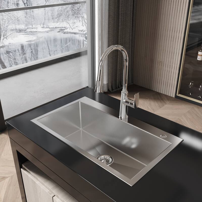 Stainless Steel Kitchen Sink with US Standard Drain and Hook