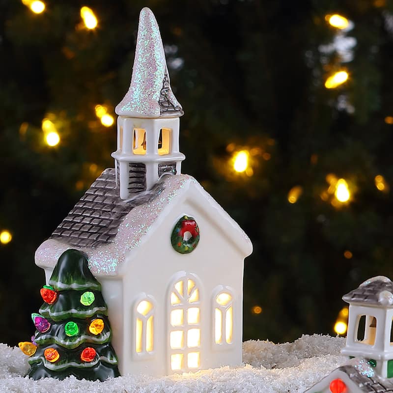 8" Nostalgic Ceramic Village Church