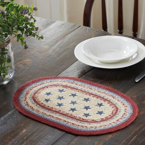 Celebration Jute Oval Placemat 10x15